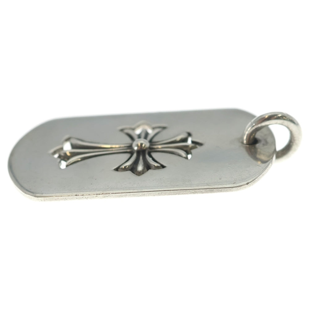 CHROME HEARTS(クロムハーツ) D TAG LRG TNY CRS カットアウトタイニークロス ラージドッグタグネックレストップ シルバー