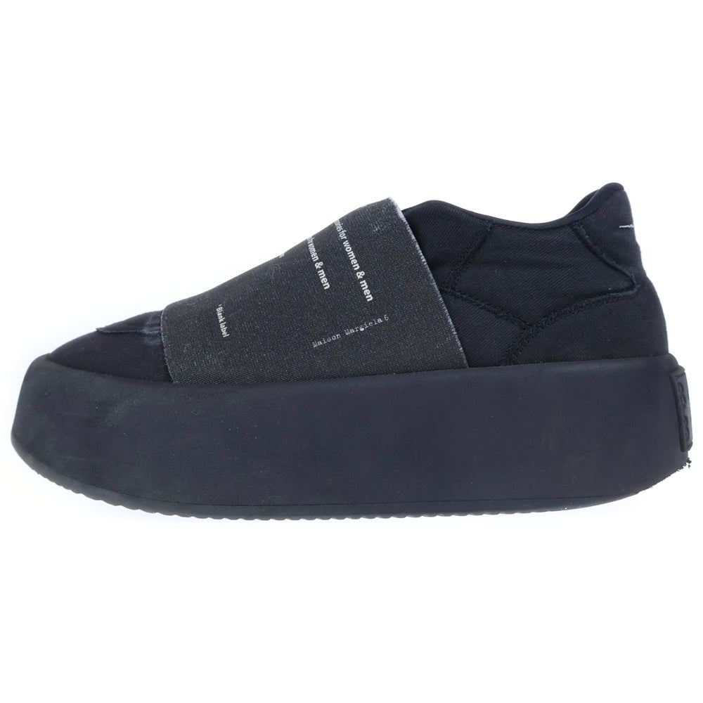 MM6 Maison Margiela(エムエムシックスメゾンマルジェラ) プラットフォームソール イタリア製 厚底 ローカットスニーカー レディース ブラック S59WS0151