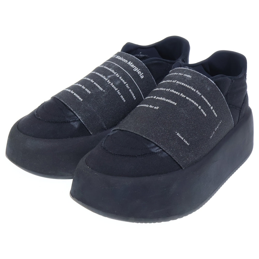 MM6 Maison Margiela(エムエムシックスメゾンマルジェラ) プラットフォームソール イタリア製 厚底 ローカットスニーカー レディース ブラック S59WS0151