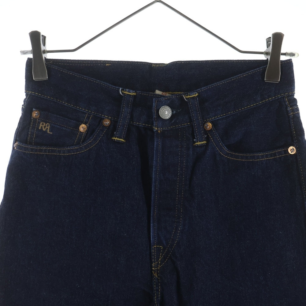 RRL(ダブルアールエル) ハイウエスト スリムフィット ボタンフライ ストレートデニムパンツ インディゴ 282846782001 レディース