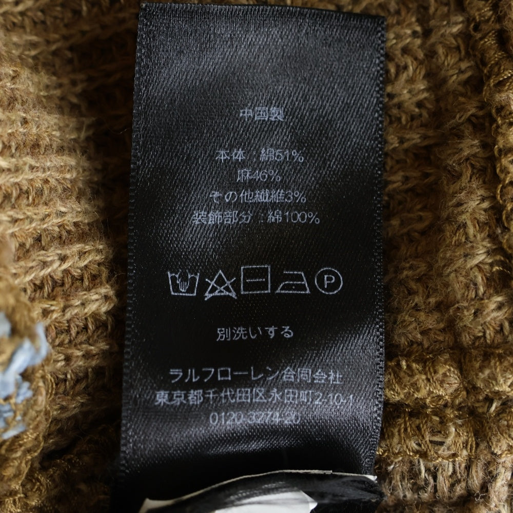 RRL(ダブルアールエル) LIMITED EDITION PATCHWORK CARDIGAN リミテッドエディション パッチワーク ニットカーディガン セーター レディース ブラウン