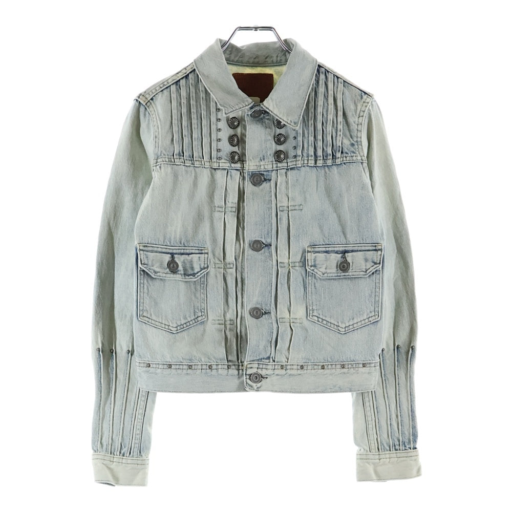 RRL(ダブルアールエル) コンチョスタッズ ボタンフライ デニムジャケット レディース インディゴ