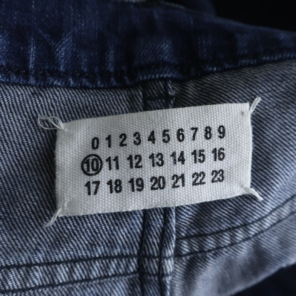 Maison Margiela(メゾンマルジェラ) ここのえ期 ペンキ加工 ボタンフライ スキニーデニムパンツ インディゴ