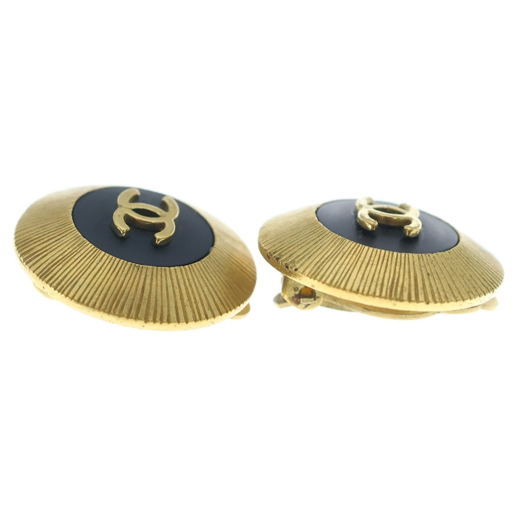 CHANEL(シャネル) 95P ココマーク オーバルイヤリング ピアス ゴールド/ブラック レディース