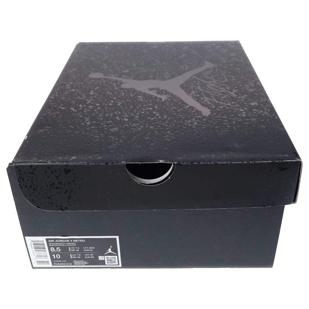 NIKE(ナイキ) AIR JORDAN 4 RETRO OG BLACK CAT エアジョーダン4 レトロ ブラックキャット ハイカットスニーカー US8.5/26.5cm FV5029-010