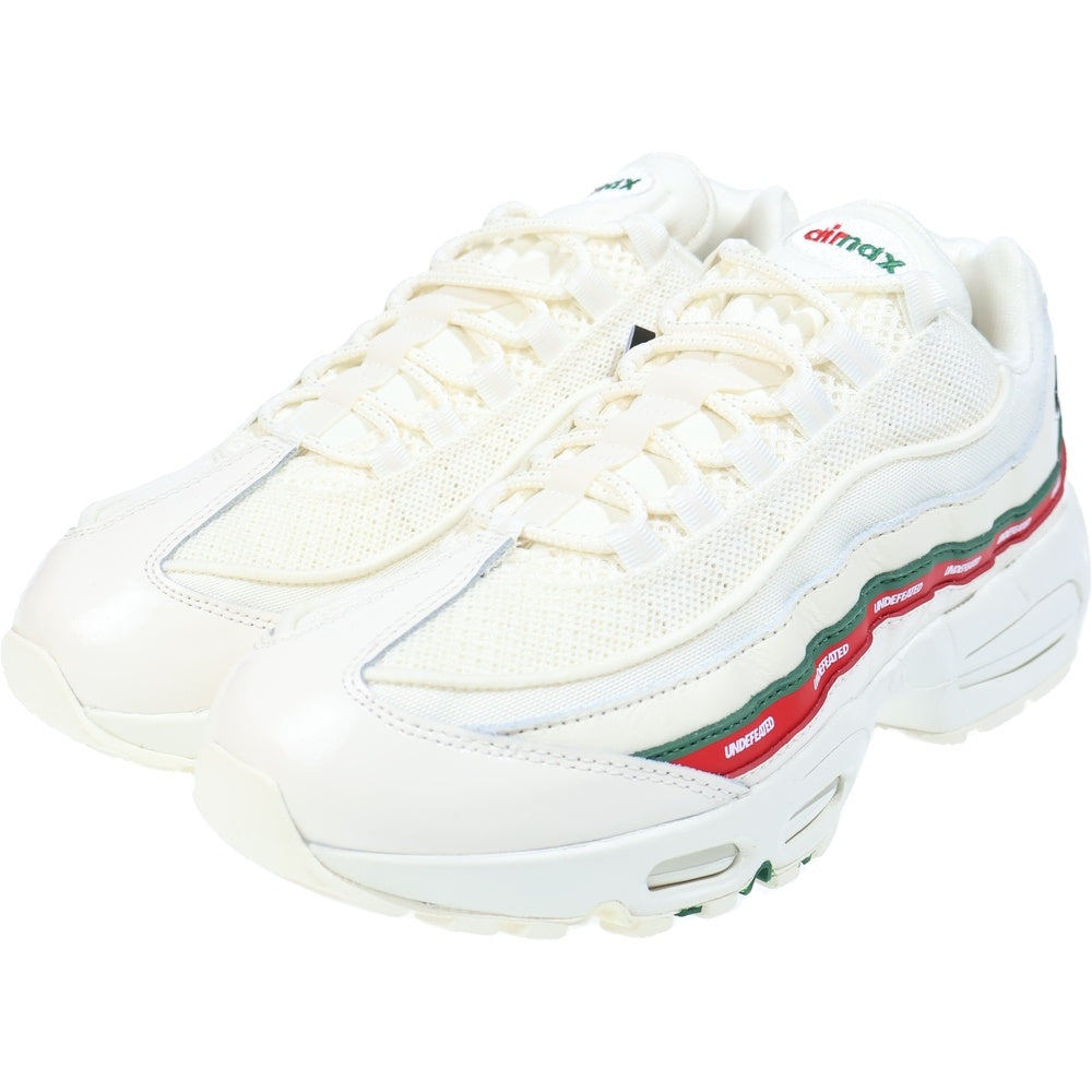 NIKE(ナイキ) ×UNDEFEATED AIR MAX 95 SP SAIL アンディフィーテッド エアマックス95 セイル ローカットスニーカー ホワイト/レッド/グリーン US8.5/26.5cm IB4453-100