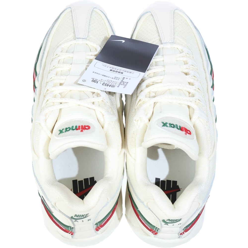 NIKE(ナイキ) ×UNDEFEATED AIR MAX 95 SP SAIL アンディフィーテッド エアマックス95 セイル ローカットスニーカー ホワイト/レッド/グリーン US8.5/26.5cm IB4453-100