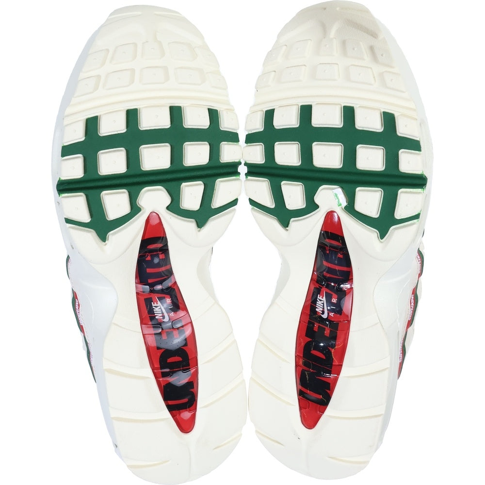 NIKE(ナイキ) ×UNDEFEATED AIR MAX 95 SP SAIL アンディフィーテッド エアマックス95 セイル ローカットスニーカー ホワイト/レッド/グリーン US8.5/26.5cm IB4453-100