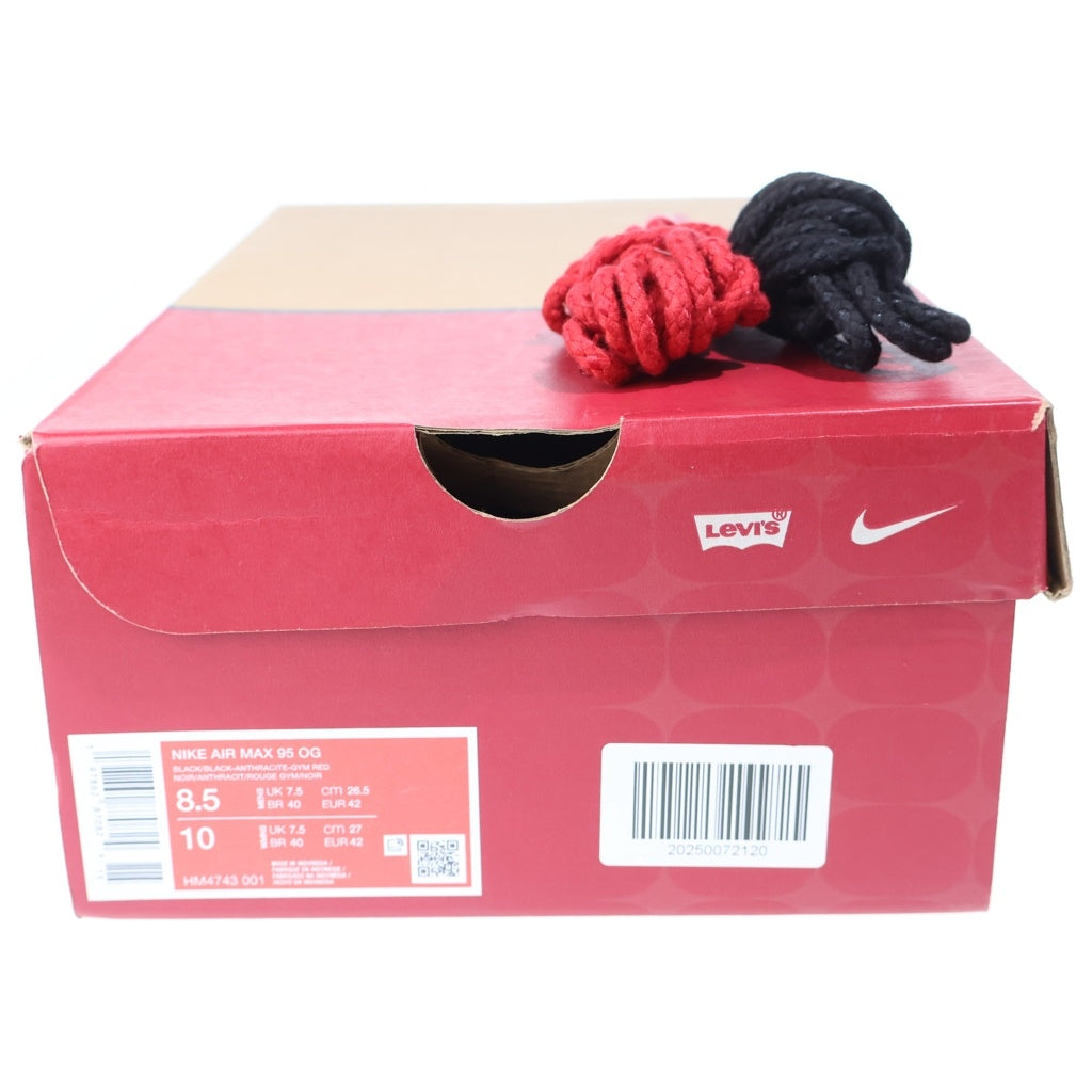 NIKE(ナイキ) ×LEVI'S AIR MAX 95 OG DENIM BLACK リーバイス エアマックス95 デニム ローカットスニーカー ブラック US8.5/26.5cm HM4743-001