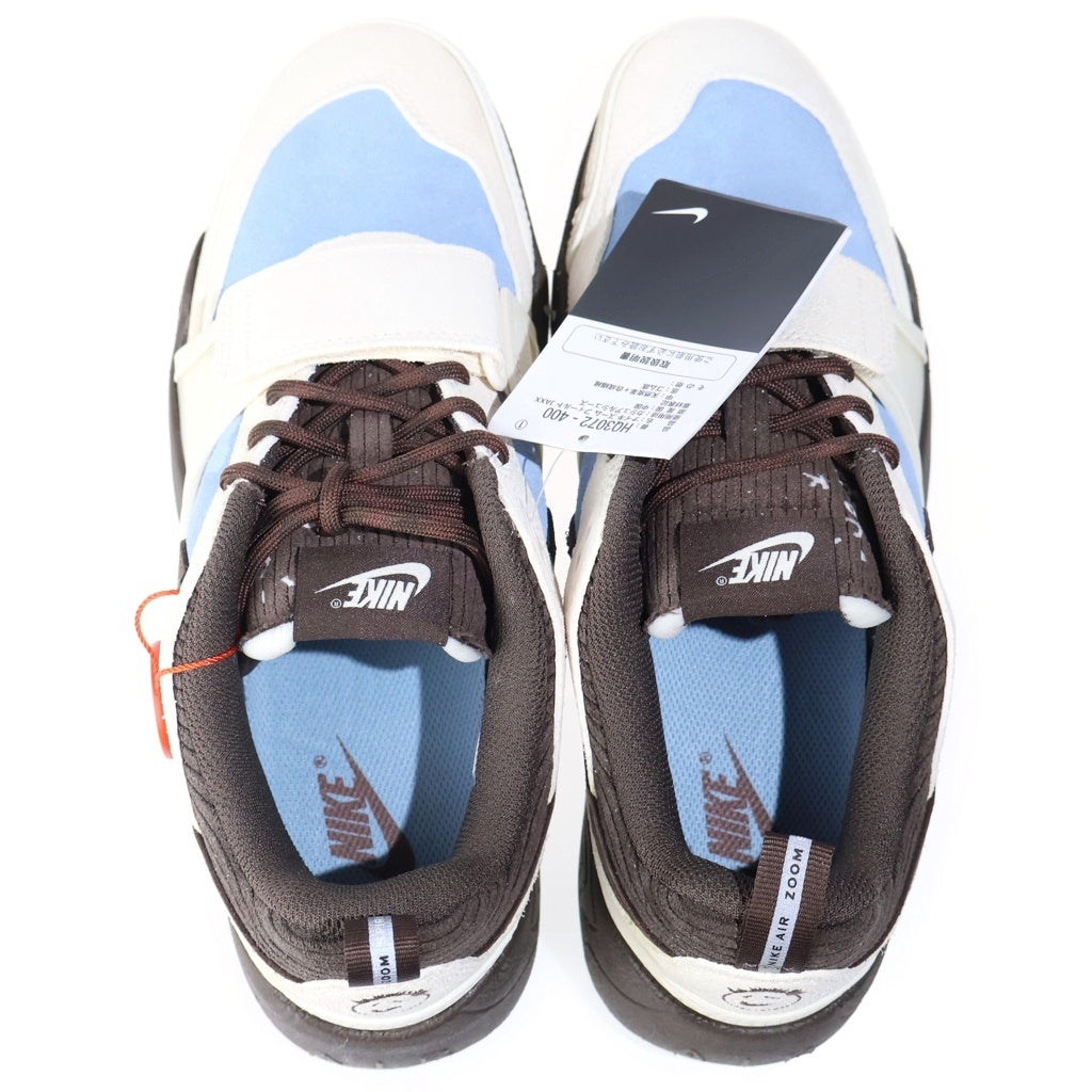 NIKE(ナイキ) ×TRAVIS SCOTT ZOOM FIELD JAXX トラヴィススコット ズームフィールド ジャックス ローカットスニーカー ベージュ/ブルー US8.5/26.5cm HQ3072-400