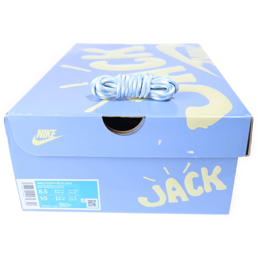 NIKE(ナイキ) ×TRAVIS SCOTT ZOOM FIELD JAXX トラヴィススコット ズームフィールド ジャックス ローカットスニーカー ベージュ/ブルー US8.5/26.5cm HQ3072-400