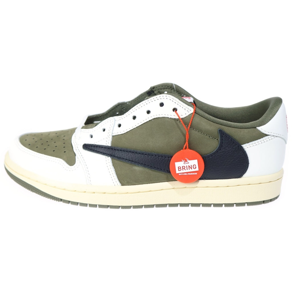 NIKE(ナイキ) ×TRAVIS SCOTT AIR JORDAN 1 LOW OG REVERSE OLIVE トラヴィススコット エアジョーダン リバース オリーブ ローカットスニーカー US8.5/26.5cm DM7866-200