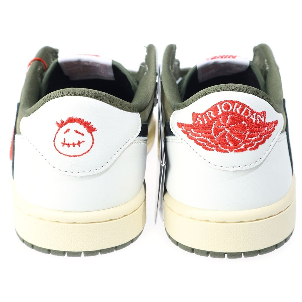 NIKE(ナイキ) ×TRAVIS SCOTT AIR JORDAN 1 LOW OG REVERSE OLIVE トラヴィススコット エアジョーダン リバース オリーブ ローカットスニーカー US8.5/26.5cm DM7866-200