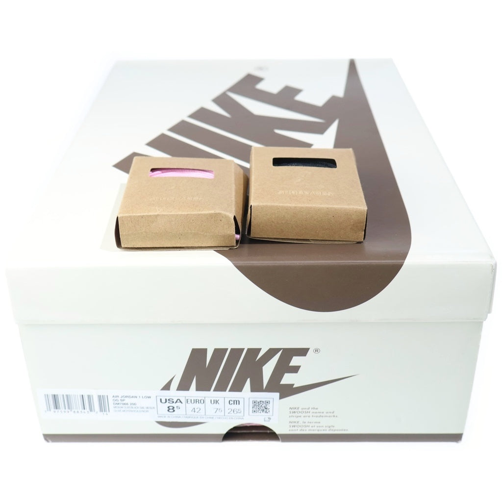 NIKE(ナイキ) ×TRAVIS SCOTT AIR JORDAN 1 LOW OG REVERSE OLIVE トラヴィススコット エアジョーダン リバース オリーブ ローカットスニーカー US8.5/26.5cm DM7866-200