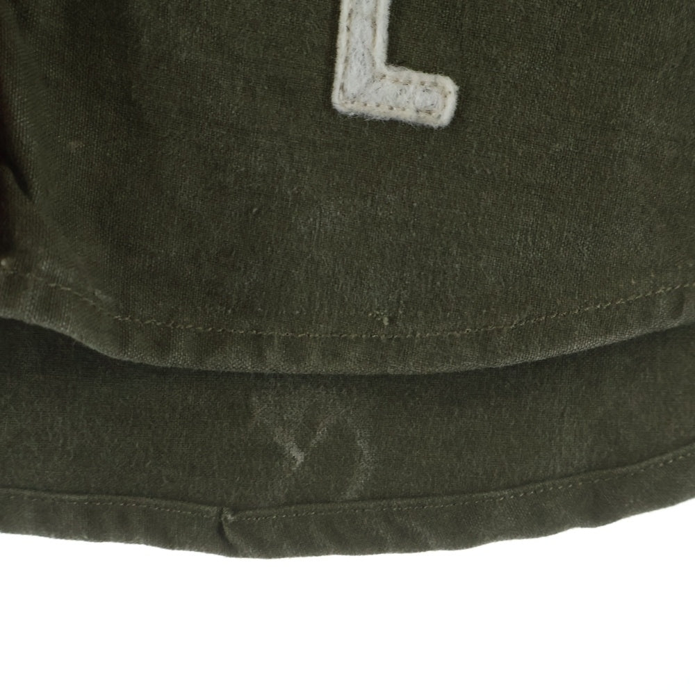 READY MADE(レディメイド) 21AW MILITARY BASEBALL SHIRT コットン ミリタリー ベースボール半袖シャツ カーキ RE-CO-KH-00-00-136