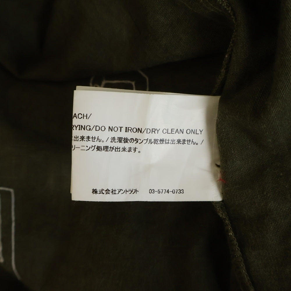 READY MADE(レディメイド) 21AW MILITARY BASEBALL SHIRT コットン ミリタリー ベースボール半袖シャツ カーキ RE-CO-KH-00-00-136
