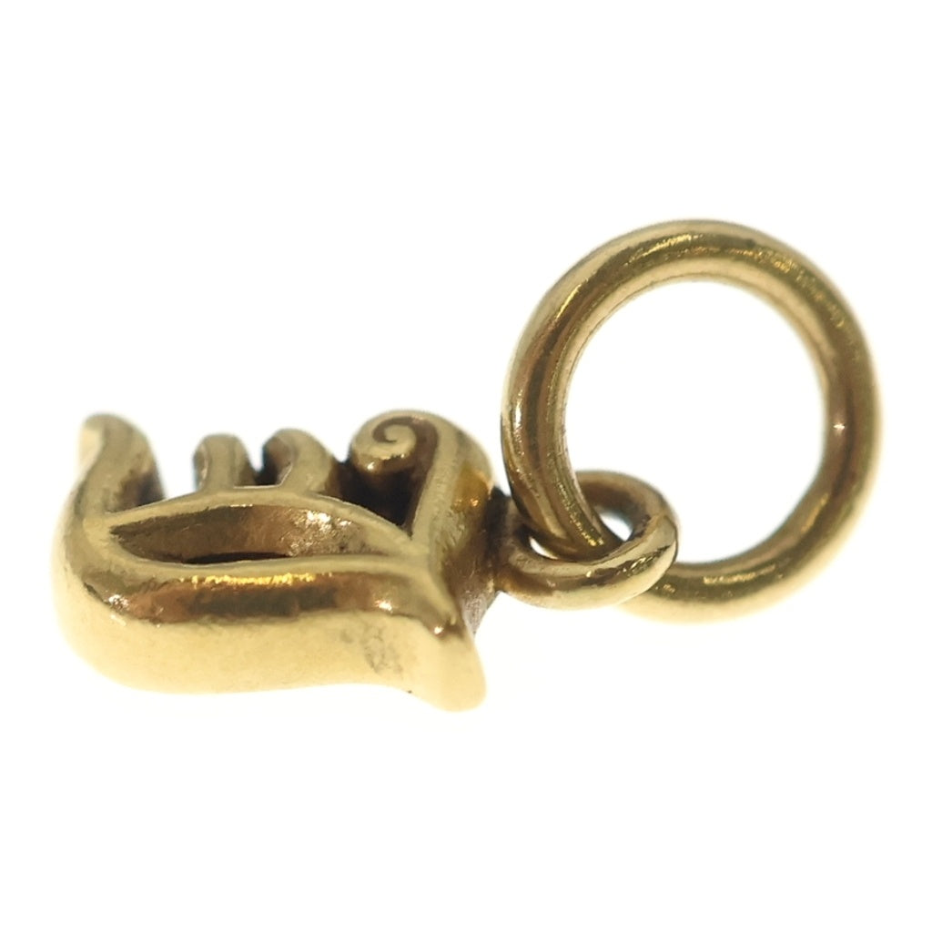 CHROME HEARTS(クロムハーツ) 22K STACK ALPHABET アルファベットスタックチャーム Jイニシャル ネックレストップ ゴールド