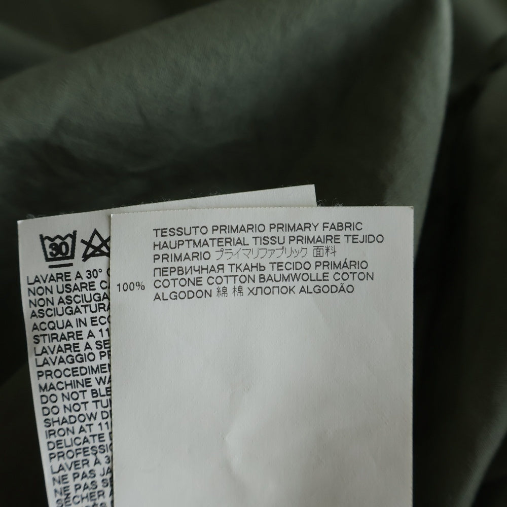 Maison Martin Margiela(メゾンマルタンマルジェラ) 21SS ガーメントダイ コットンポプリン 長袖スリムシャツ カーキ S50DL0393 S39545