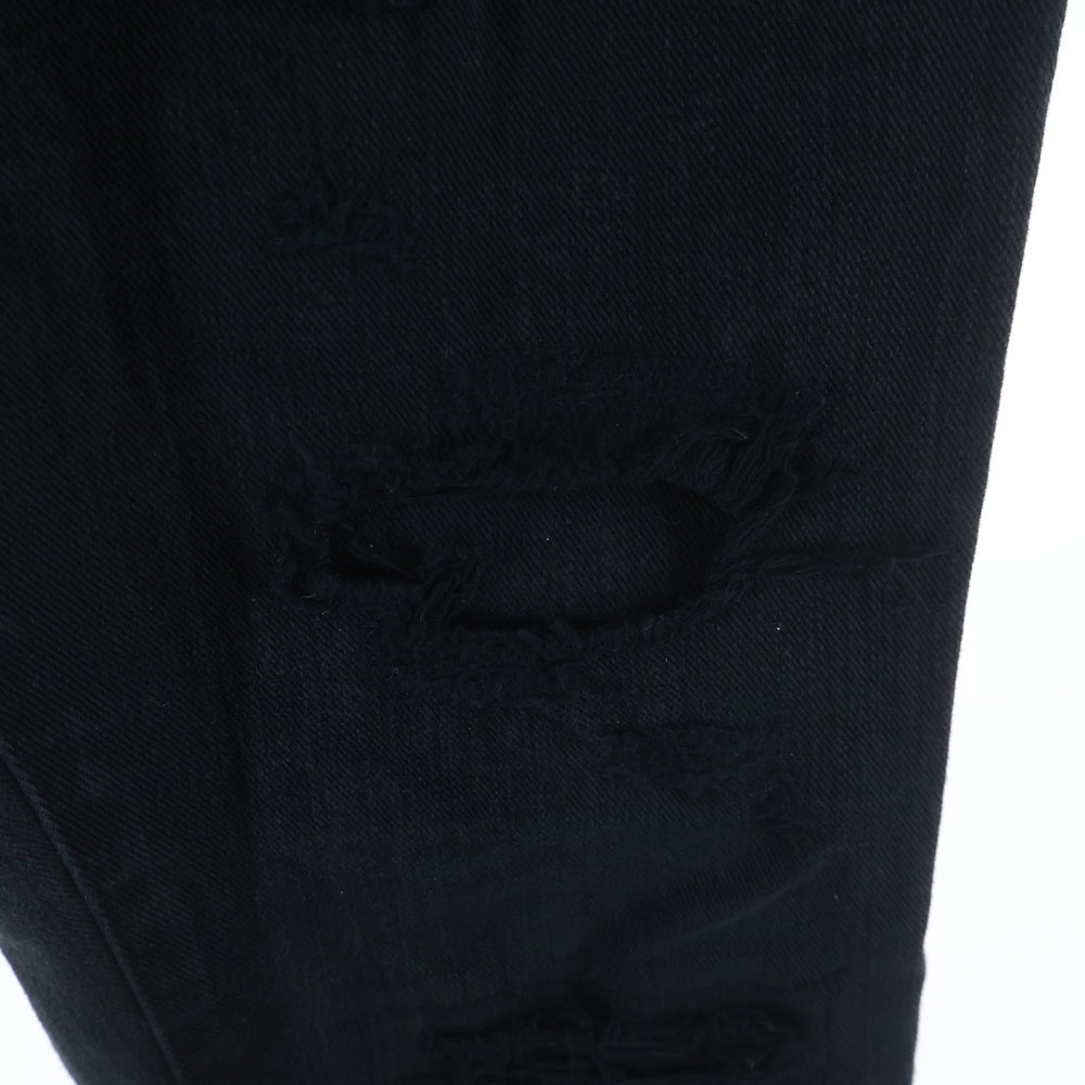DSQUARED2(ディースクエアード) 21SS Super Twinky Jean ダメージ加工 ボタンフライスキニーデニムパンツ ブラック S71LB0885