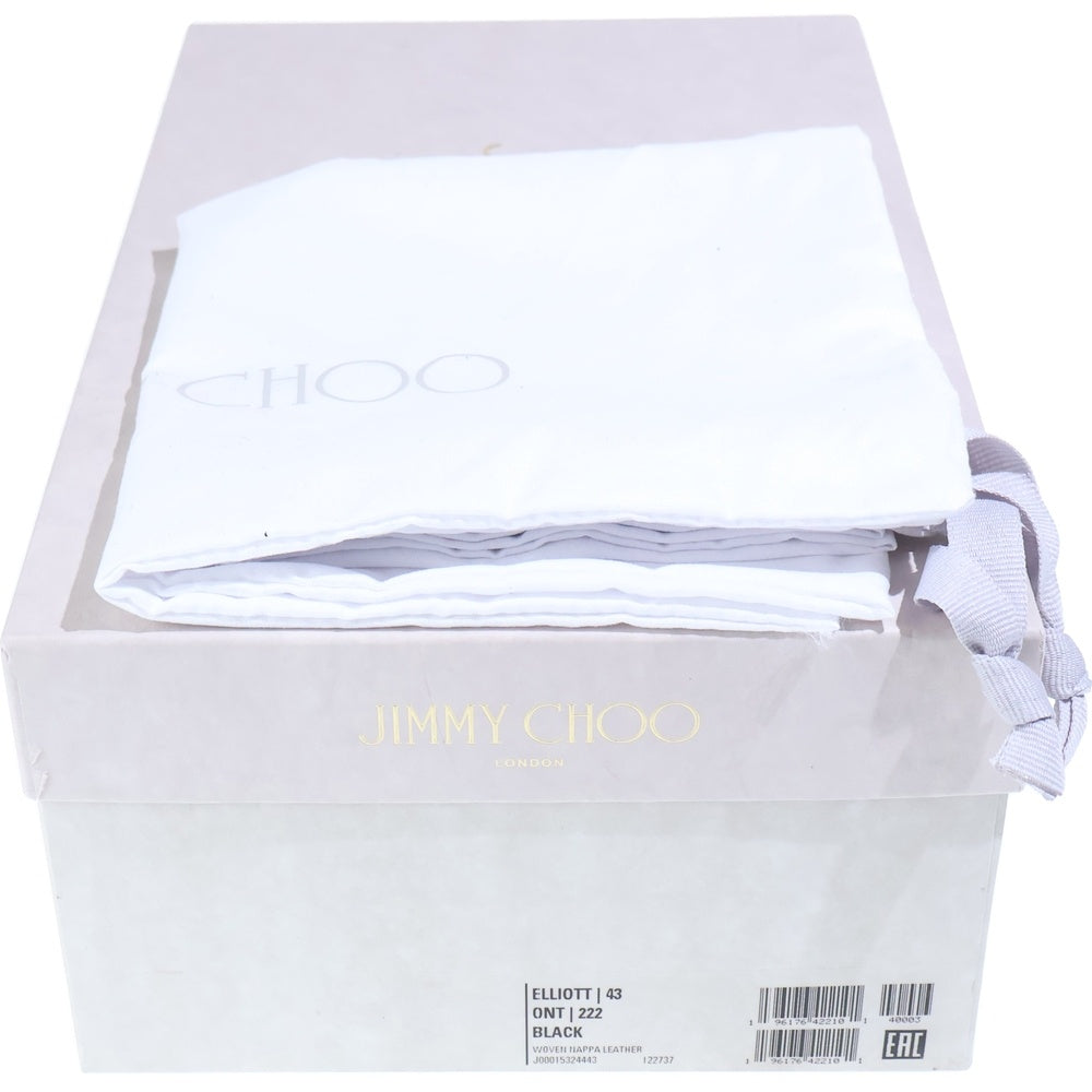 JIMMY CHOO(ジミーチュウ) ELLIOTT エリオット ウーブンナッパレザー レースアップシューズ ブラック J00015324443