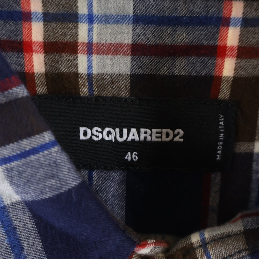 DSQUARED2(ディースクエアード) 21AW チェック柄 長袖デニムウェスタン