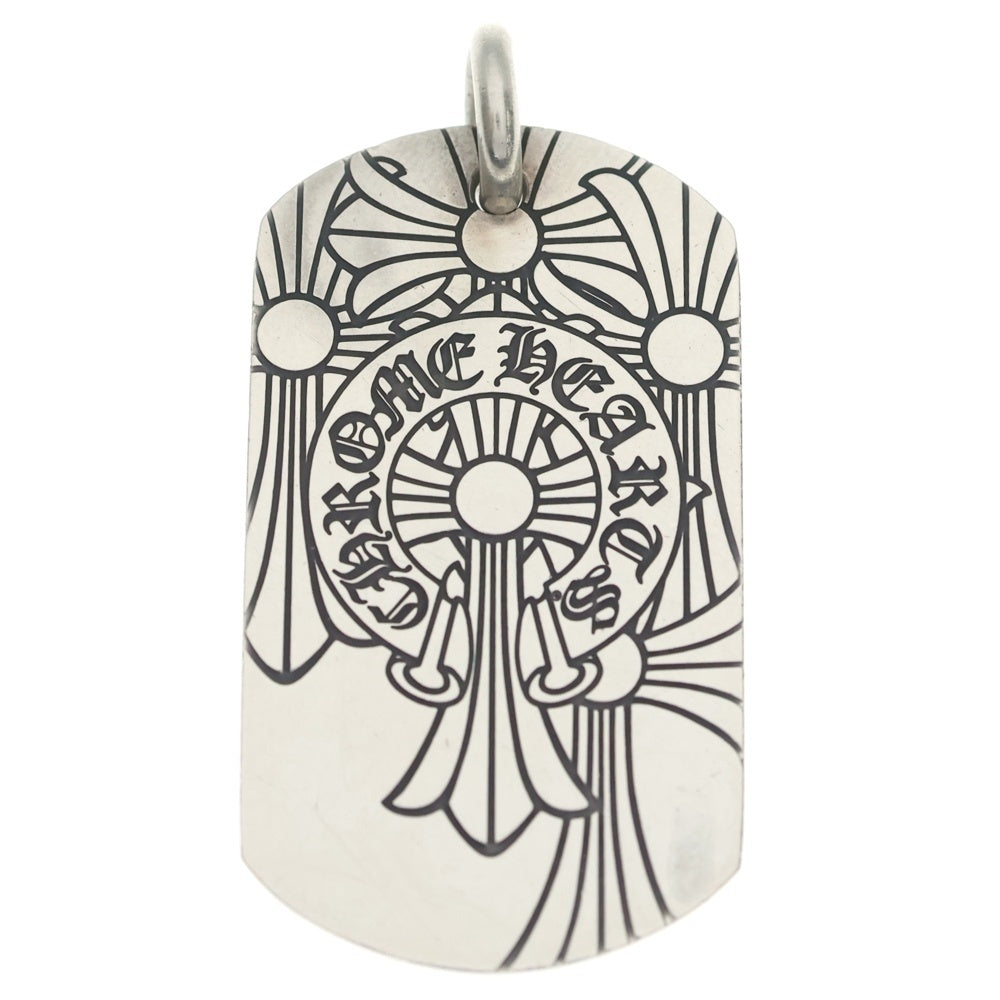 CHROME HEARTS(クロムハーツ) D TAG LRG GOD BLESS ラージ ゴッドブレス ドッグタグ ペンダントトップ シルバー