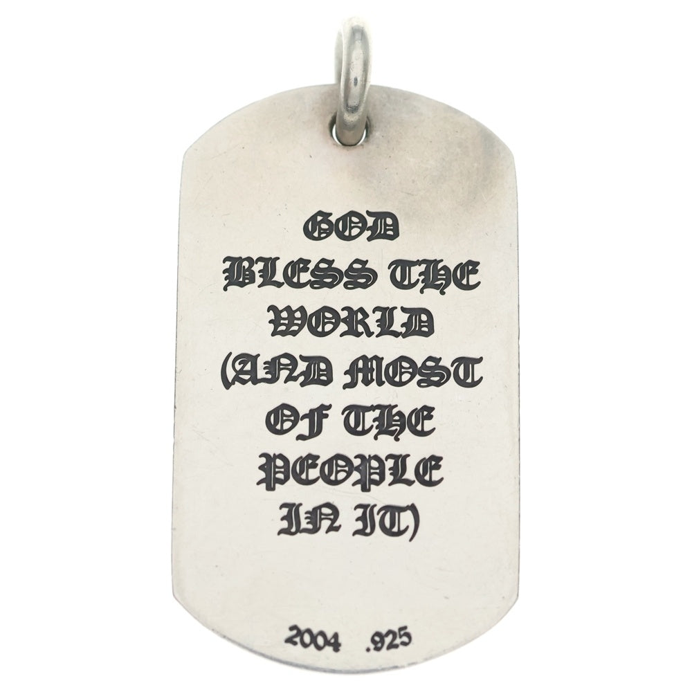 CHROME HEARTS(クロムハーツ) D TAG LRG GOD BLESS ラージ ゴッドブレス ドッグタグ ペンダントトップ シルバー