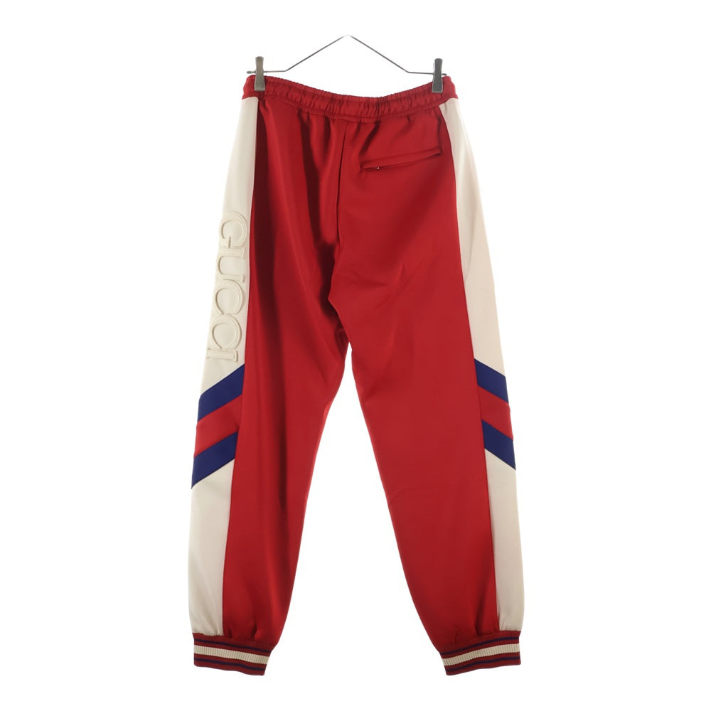 GUCCI(グッチ) Neoprene Track Webbed Pant サイドロゴ トラックパンツ レッド 715190 XJETH