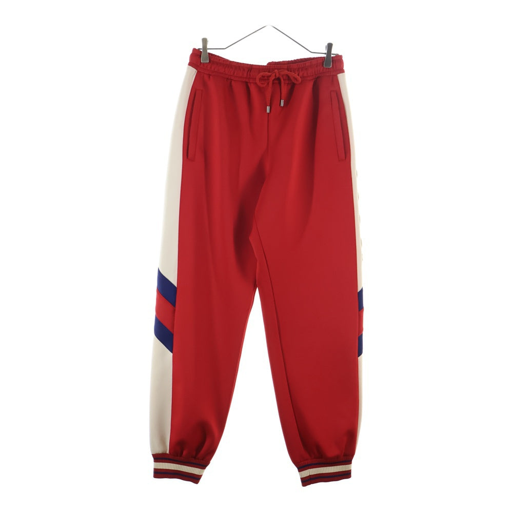 GUCCI(グッチ) Neoprene Track Webbed Pant サイドロゴ トラックパンツ レッド 715190 XJETH