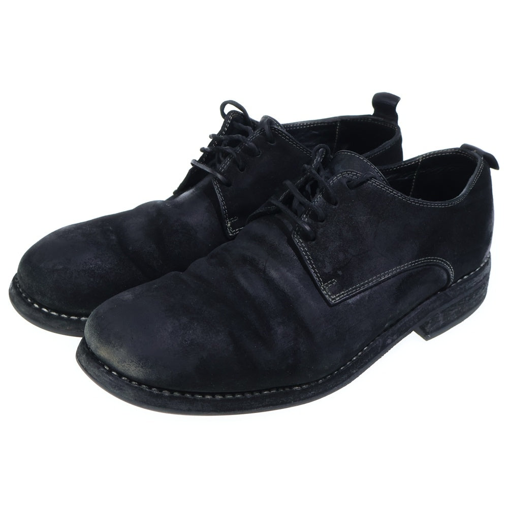 GUIDI(グイディ) MOROSINO 1907 モロシーノ スウェードレザー ローカット ダービーシューズ ブラック