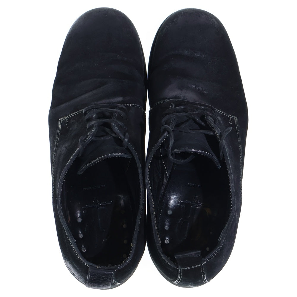 GUIDI(グイディ) MOROSINO 1907 モロシーノ スウェードレザー ローカット ダービーシューズ ブラック