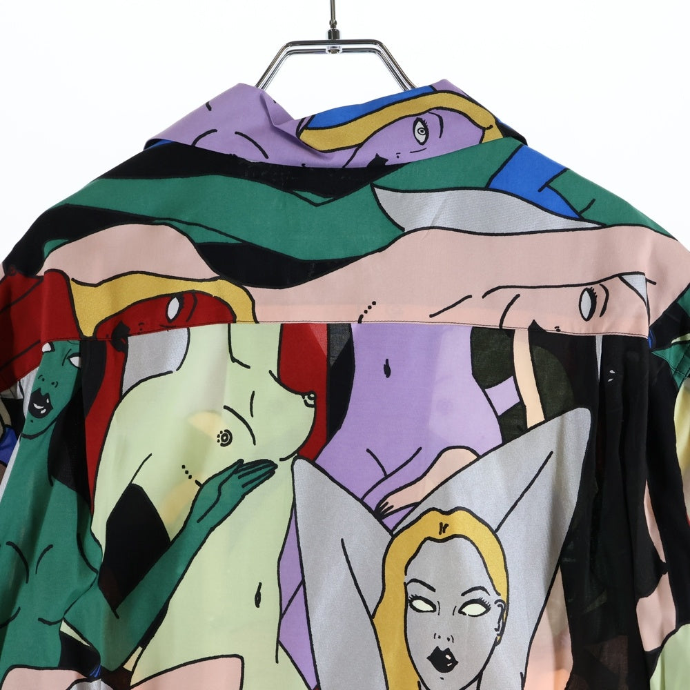 WACKO MARIA(ワコマリア) 22SS HAWAIIAN SHIRT S/S TYPE 2 天国東京百女図 総柄 半袖ハワイアンシャツ マルチカラー 22SS-WMS-HI02