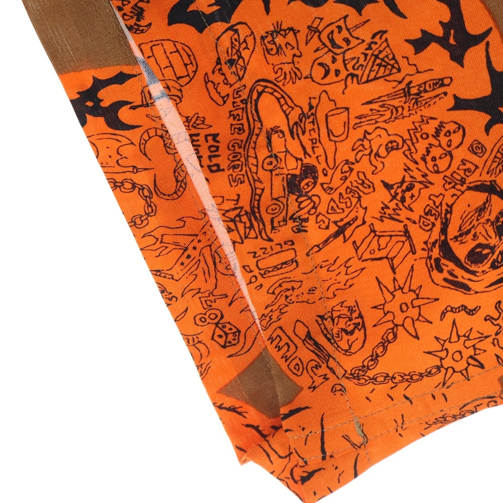 WACKO MARIA(ワコマリア) 24AW ×NECK FACE HAWAIIAN SHIRT ネックフェイス 総柄 ハワイアンシャツ ブラウン NECKFACE-WM-HI19