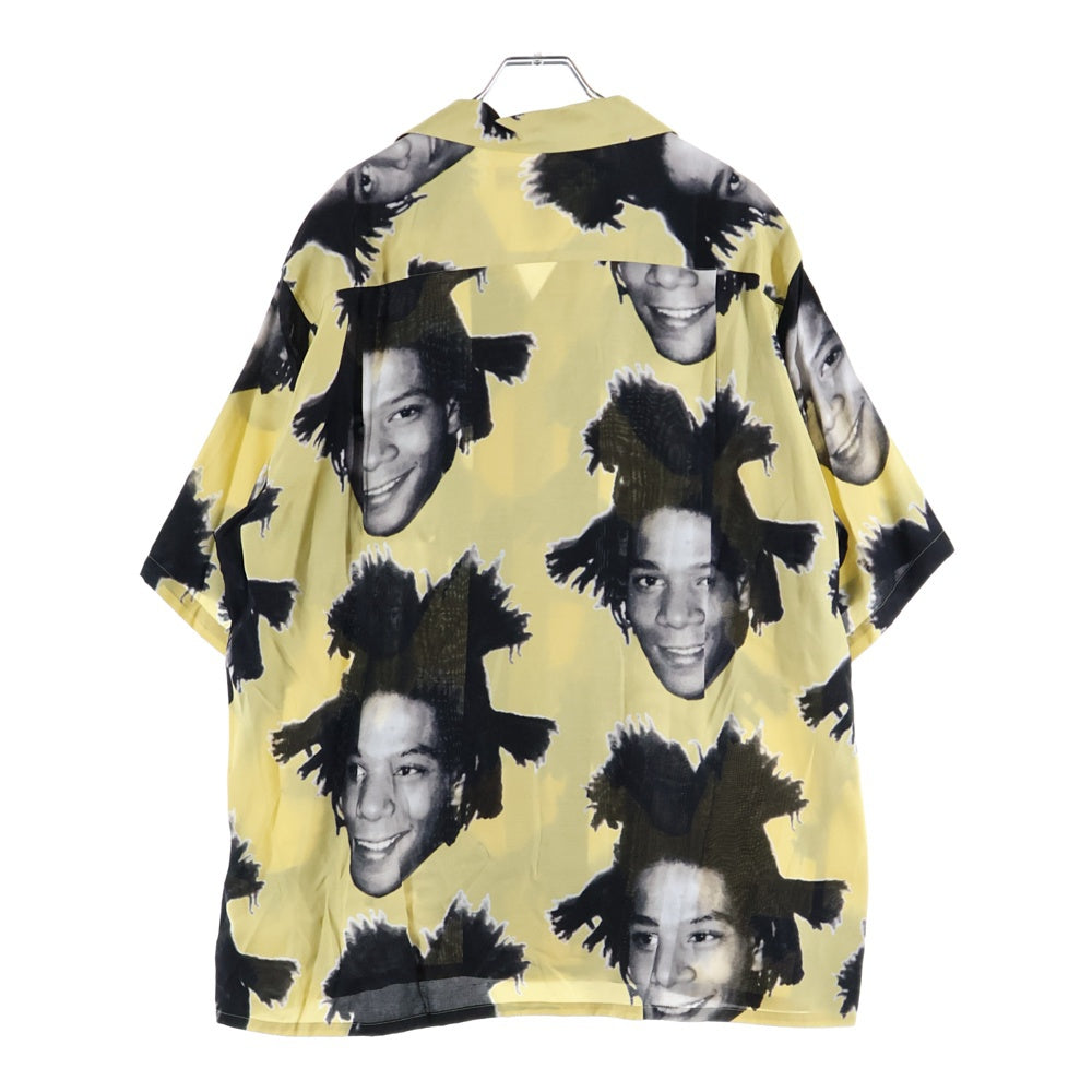 WACKO MARIA(ワコマリア) 23SS JEAN-MICHEL BASQUIAT S/S HAWAIIAN SHIRT ジャンミシェルバスキア 総柄 半袖ハワイアンシャツ イエロー BASQUIAT-WM-HI21