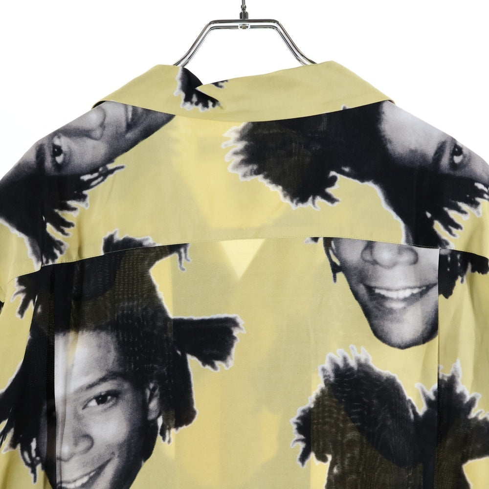 WACKO MARIA(ワコマリア) 23SS JEAN-MICHEL BASQUIAT S/S HAWAIIAN SHIRT ジャンミシェルバスキア 総柄 半袖ハワイアンシャツ イエロー BASQUIAT-WM-HI21
