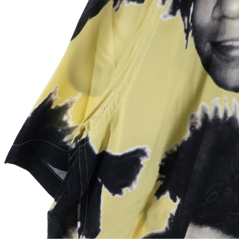 WACKO MARIA(ワコマリア) 23SS JEAN-MICHEL BASQUIAT S/S HAWAIIAN SHIRT ジャンミシェルバスキア 総柄 半袖ハワイアンシャツ イエロー BASQUIAT-WM-HI21