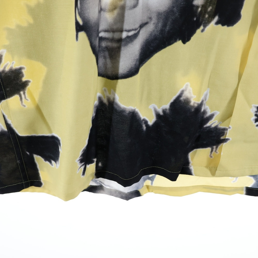 WACKO MARIA(ワコマリア) 23SS JEAN-MICHEL BASQUIAT S/S HAWAIIAN SHIRT ジャンミシェルバスキア 総柄 半袖ハワイアンシャツ イエロー BASQUIAT-WM-HI21