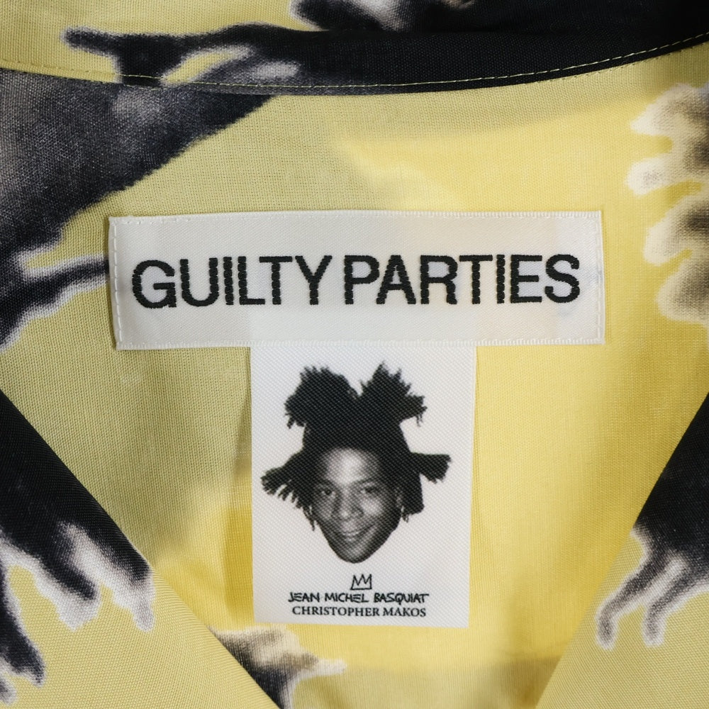 WACKO MARIA(ワコマリア) 23SS JEAN-MICHEL BASQUIAT S/S HAWAIIAN SHIRT ジャンミシェルバスキア 総柄 半袖ハワイアンシャツ イエロー BASQUIAT-WM-HI21