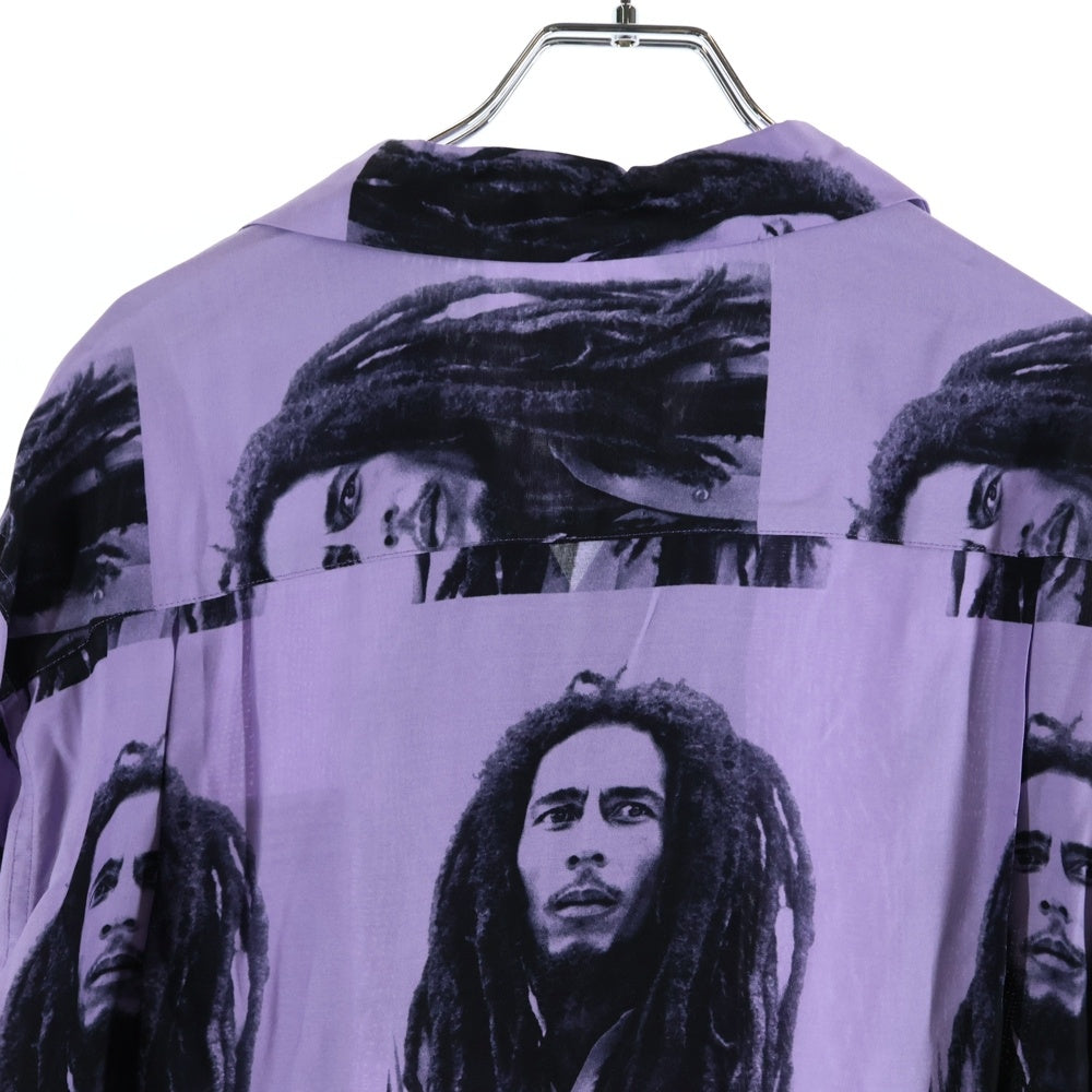 WACKO MARIA(ワコマリア) 22AW BOB MARLEY HAWAIIAN SHIRT L/S TYPE 2 ボブマーリー 長袖ハワイアンシャツ パープル BOBMARLEY-WM-HI06