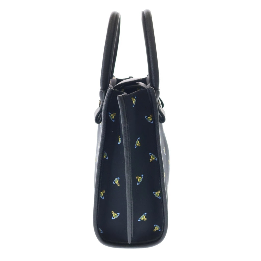 Vivienne Westwood(ヴィヴィアンウエストウッド) TEDDY SMALL TOTE BAG ベイビーオーブ シルバー金具 2WAY ハンドバック ブラック 48030000DU W00ZQ N303 レディース