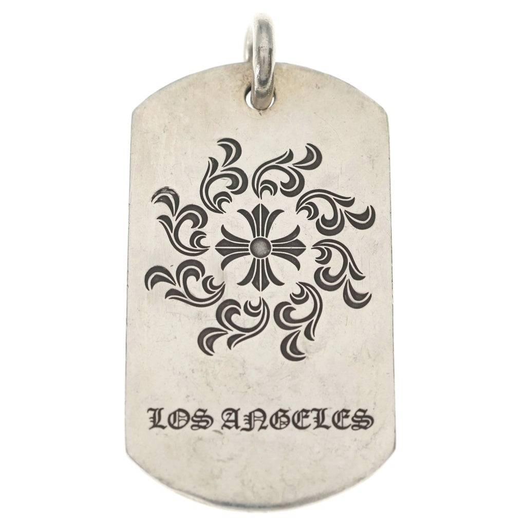 CHROME HEARTS(クロムハーツ) D TAG LRG LTD LA ロサンゼルス限定 CHシャイン ラージドックタグ ネックレストップ シルバー