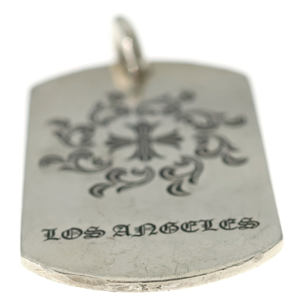CHROME HEARTS(クロムハーツ) D TAG LRG LTD LA ロサンゼルス限定 CHシャイン ラージドックタグ ネックレストップ シルバー