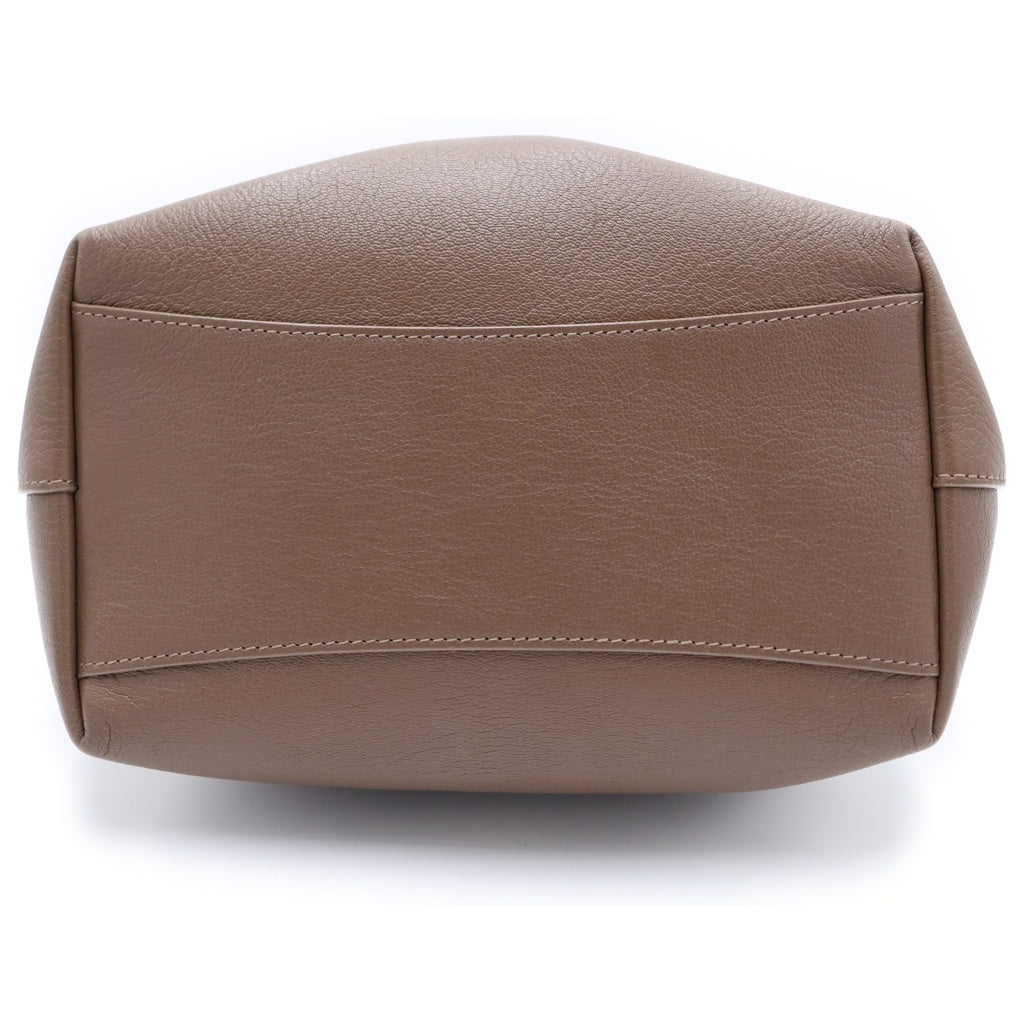 JIMMY CHOO(ジミーチュウ) BON BON BUCKET ボンボン バケット ゴールド金具 ショルダーストラップ 2WAY レザー 巾着 ハンドバッグ ブラウン レディース
