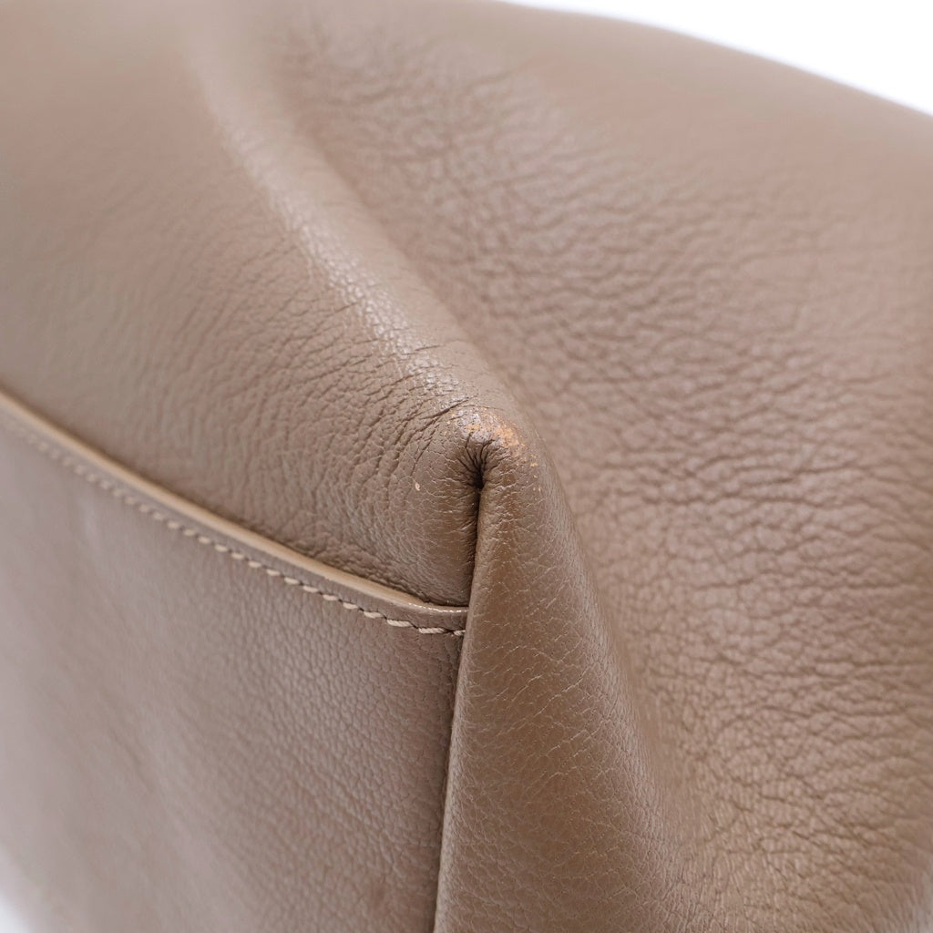 JIMMY CHOO(ジミーチュウ) BON BON BUCKET ボンボン バケット ゴールド金具 ショルダーストラップ 2WAY レザー 巾着 ハンドバッグ ブラウン レディース