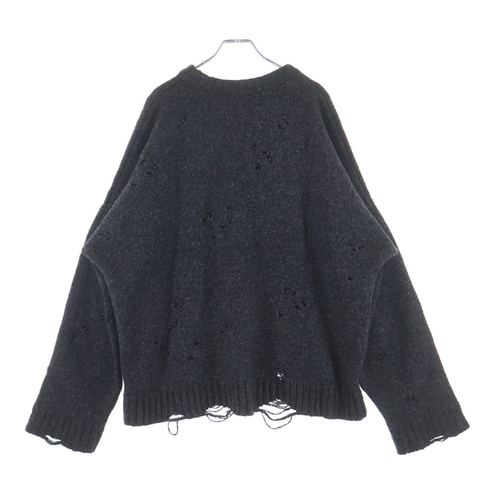 032c(ゼロスリーツーシー) 23AW PAINTER'S COVER DESTROYED SELFIE SWEATER ペインターズ カバー デストロイド セルフィー ロゴエンブロイダリー ニット セーター FW23-K-1011