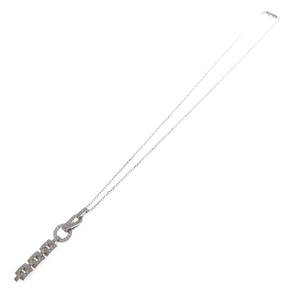Cartier(カルティエ) アグラフ ネックレス K18WG パヴェダイヤモンド