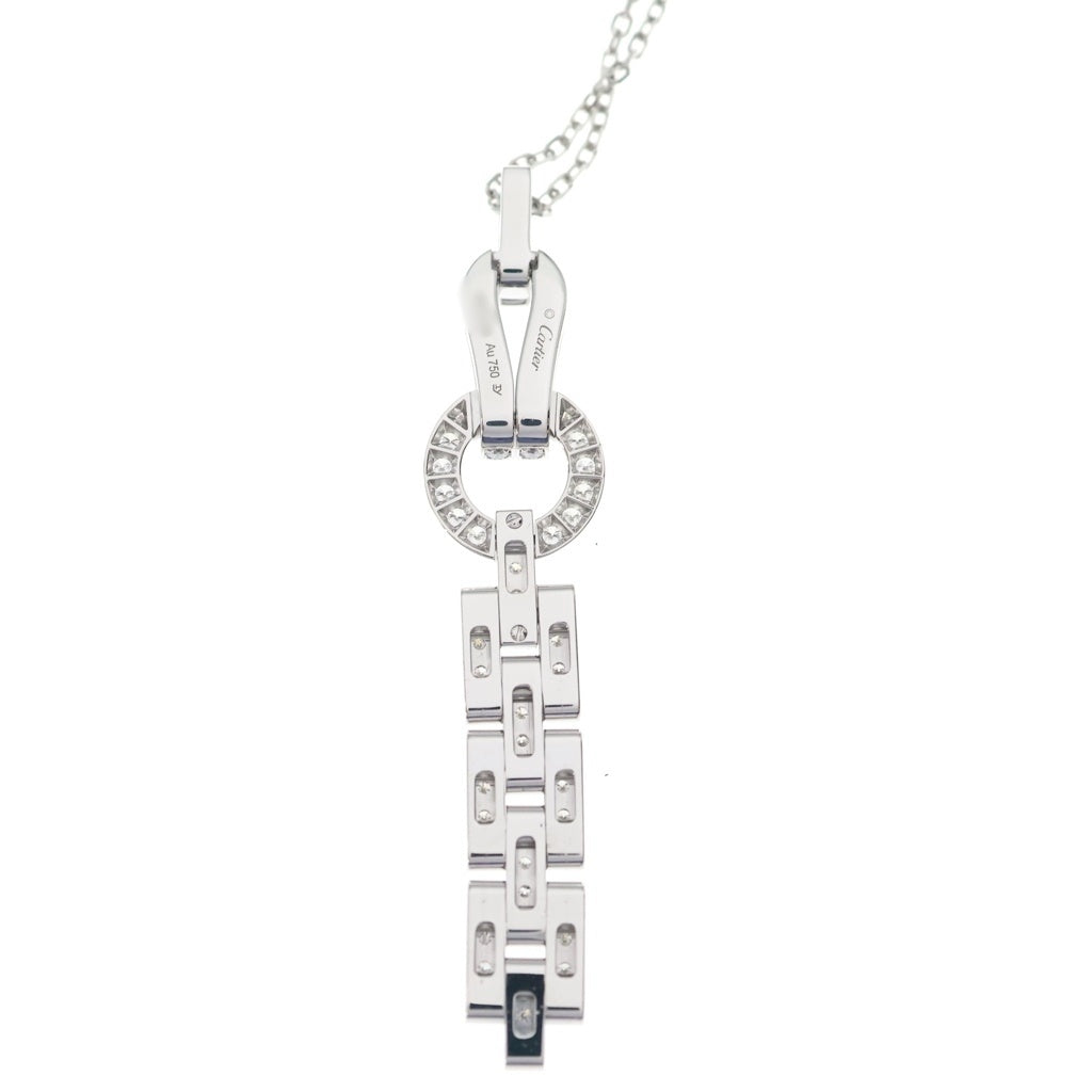 Cartier(カルティエ) アグラフ ネックレス K18WG パヴェダイヤモンド