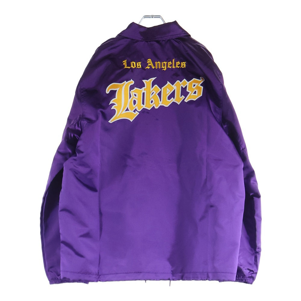 Mitchell&Ness(ミッチェル アンド ネス) OLD ENGLISH SATIN JACKET LA.LAKERS オールド イングリッシュ レイカーズ サテンジャケット パープル STJKEF18018-LAL