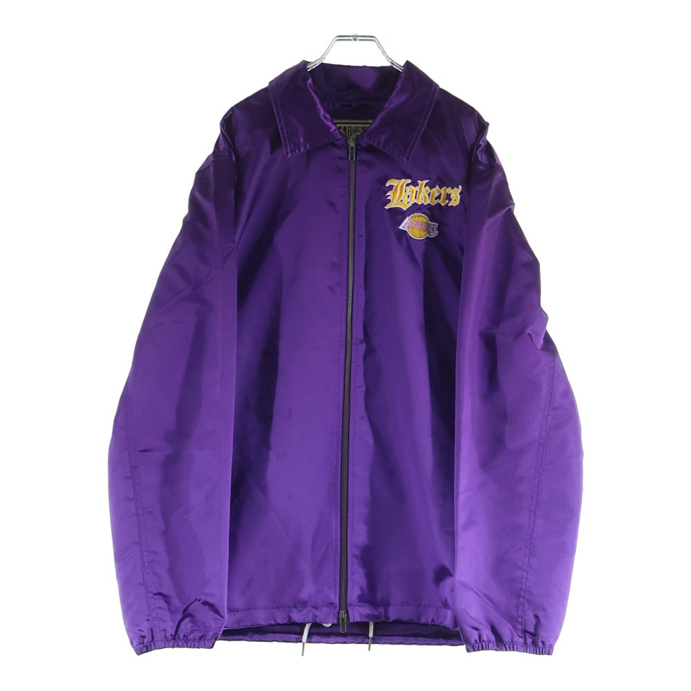 Mitchell&Ness(ミッチェル アンド ネス) OLD ENGLISH SATIN JACKET LA.LAKERS オールド イングリッシュ レイカーズ サテンジャケット パープル STJKEF18018-LAL