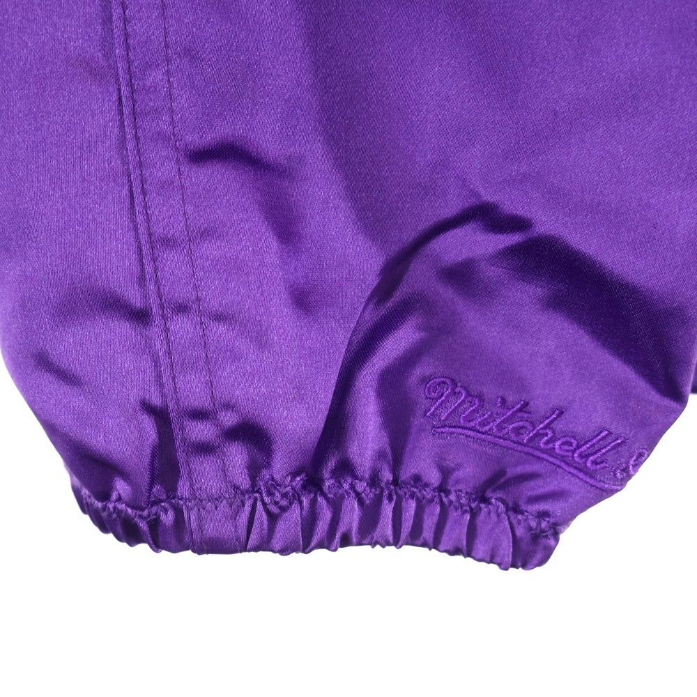 Mitchell&Ness(ミッチェル アンド ネス) OLD ENGLISH SATIN JACKET LA.LAKERS オールド イングリッシュ レイカーズ サテンジャケット パープル STJKEF18018-LAL